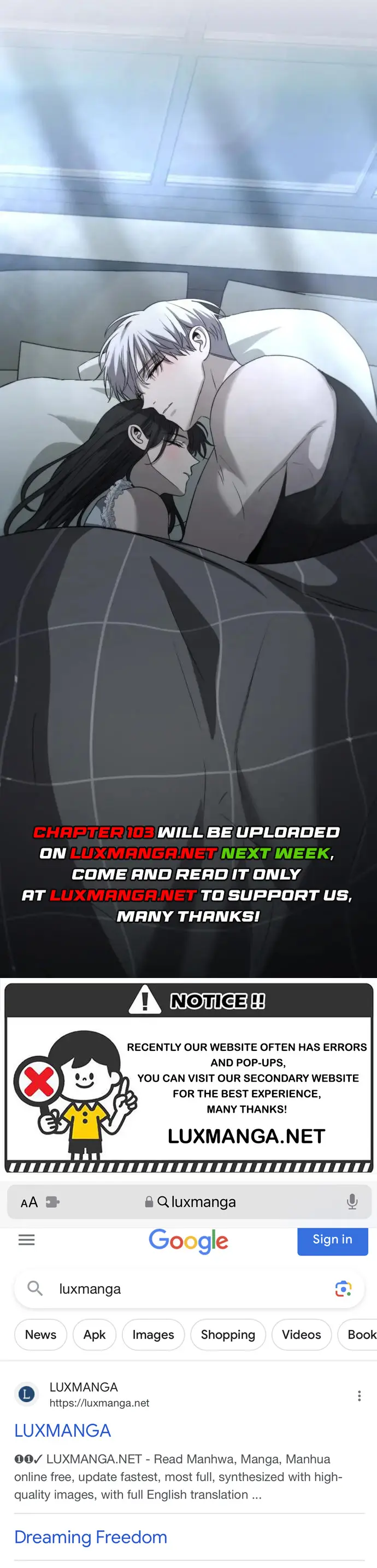 Read Dreaming Freedom Manga Online